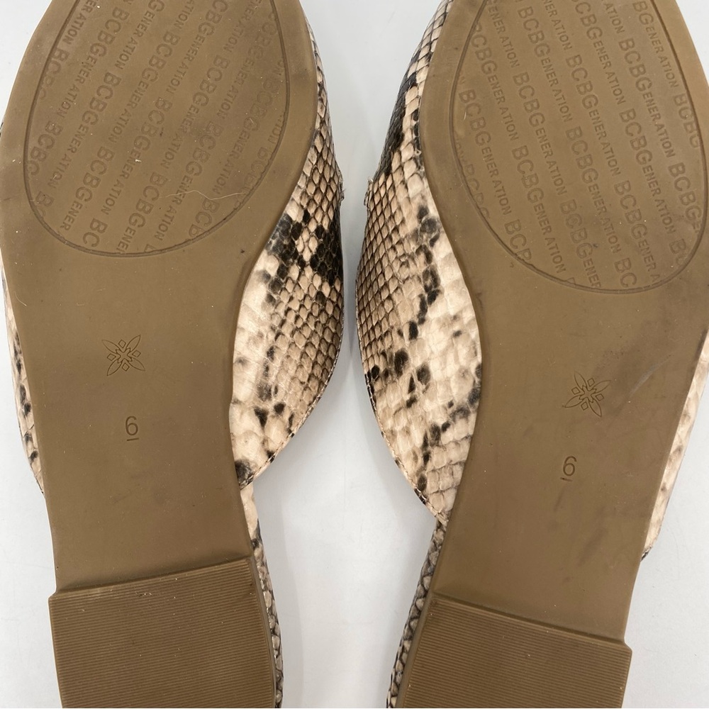 Bcbgeneration Kaylin Snakeskin Pointed Toe Mule S… - image 6